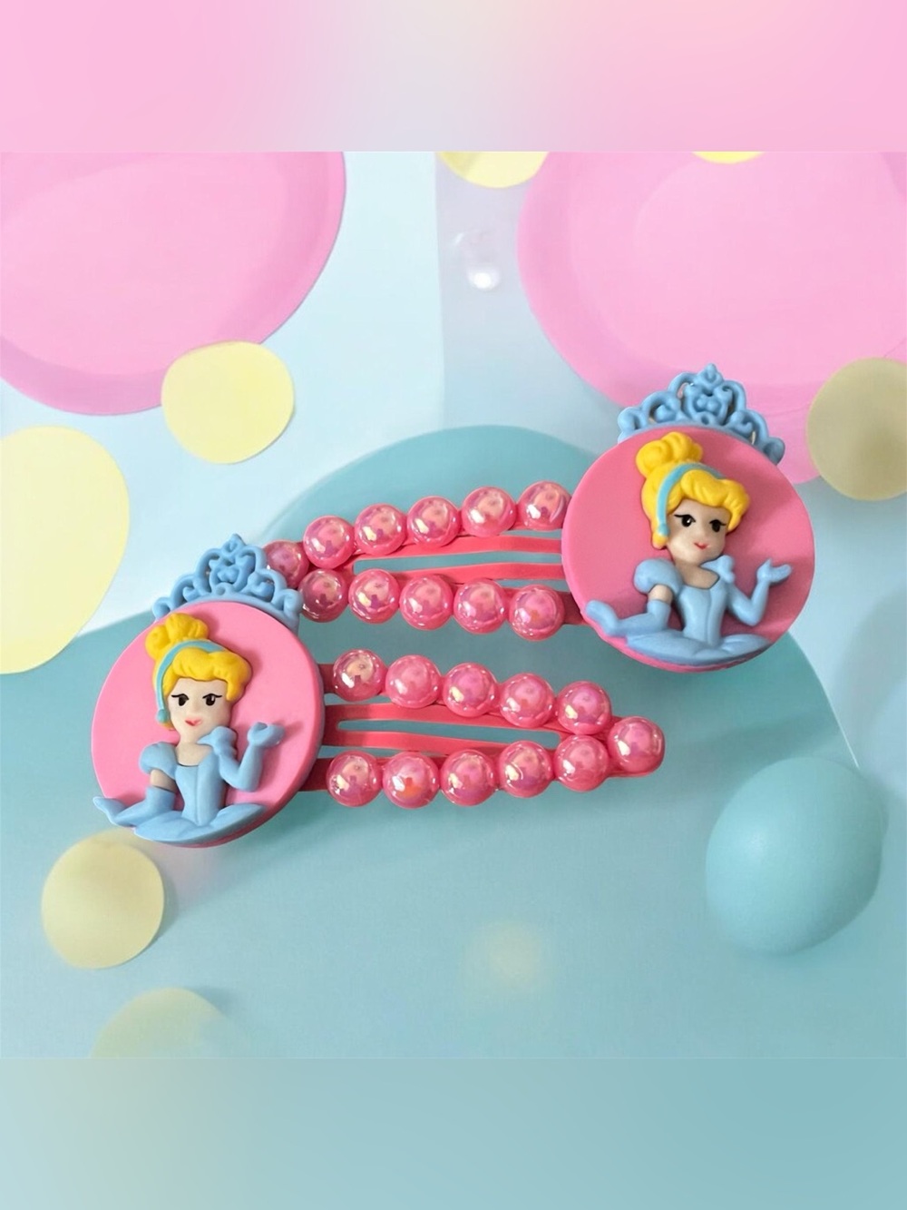 Cinderella Pearl Hair Clip for Girls – Cute Handmade Snap Clip - Picture 1 of 3